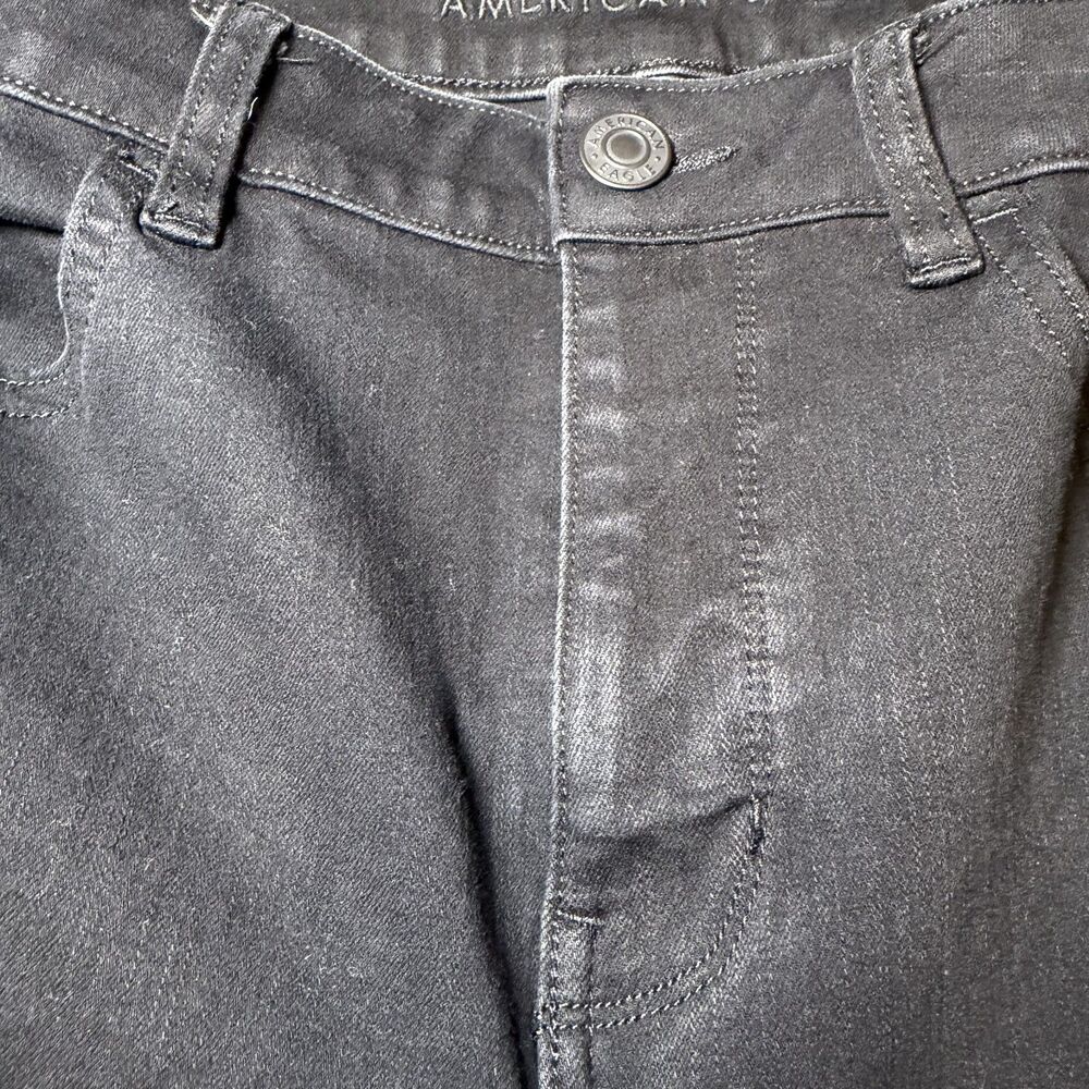 American Eagle Womens Size 12 Long The Dream Jean Black High Rise Jegging Skinny - Picture 14 of 16